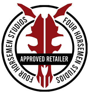 Four Horsemen Studios Approved Retailers Logo