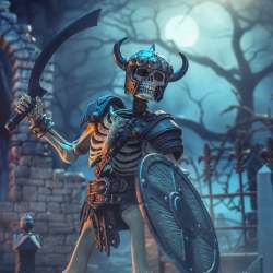 Mythic Legions Skeleton Raider figure