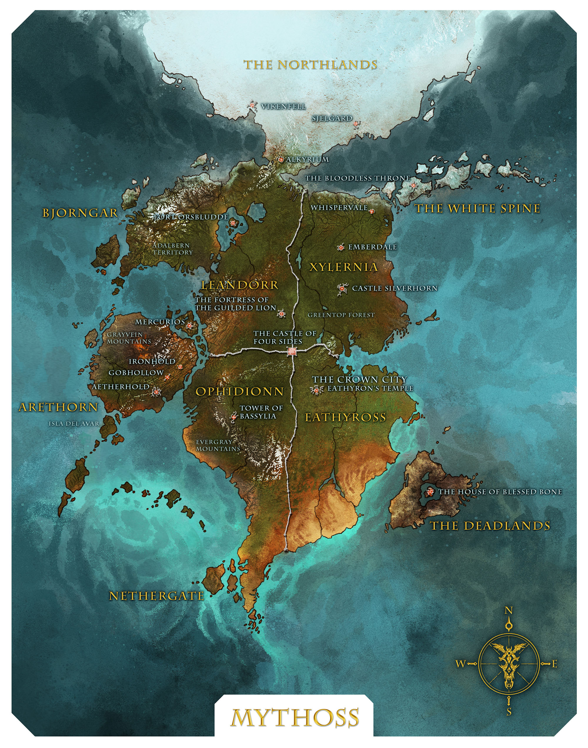 Map of Mythoss, Mythic Legions